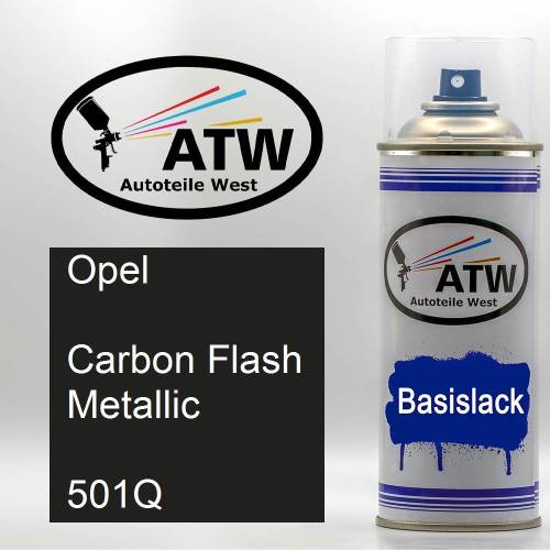 Opel, Carbon Flash Metallic, 501Q: 400ml Sprühdose, von ATW Autoteile West.